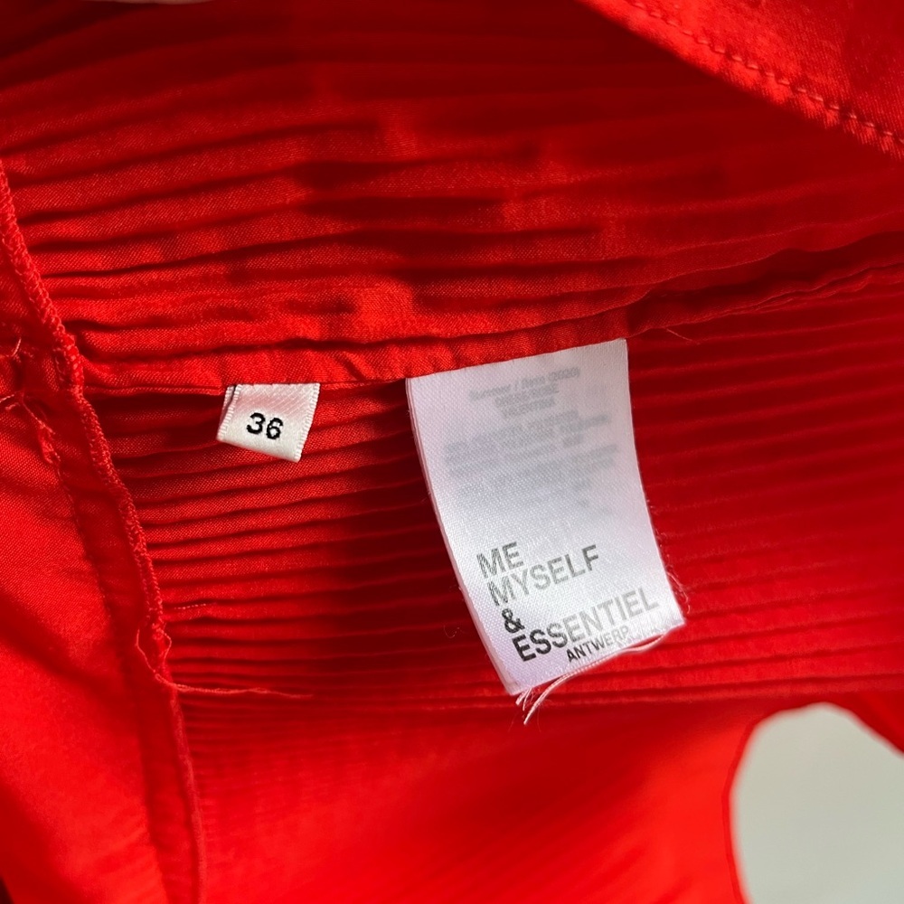 ESSENTIEL ANTWERP Valentina Ruffled Red Dress Size 36 - Picture 6 of 8